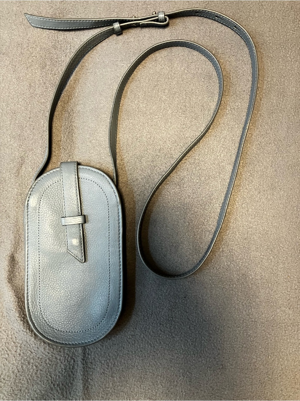 NWOT Lucky Brand Blue Leather Crossbody Phone Pouch